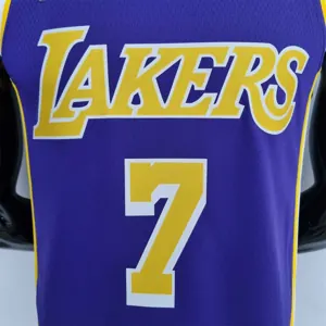 75th Anniversary Anthony #7 Los Angeles Lakers Jordan Purple NBA Jersey 4