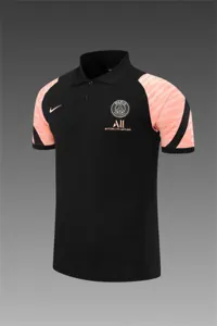 Polo PSG black pink-sleeves 12