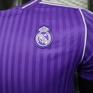 25-26 Real Madrid Casual Purple Retro Style Football Shirt Apparels AAAAJersey Wholesale Yupoo 1