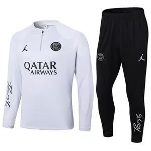 23-24 PSG Long Sleeve Tracksuit White Training Suits Football Replicas Yupoo