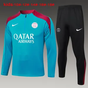 24-25 PSG Kids Long Sleeve Training Suit Football Shirts