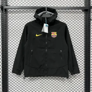 25-26 Barcelona hardshell jacket Kit Soccer Windbreaker AAAAJersey Supply Yupoo 2