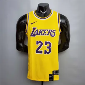 James #23 Lakers Round neck yellow