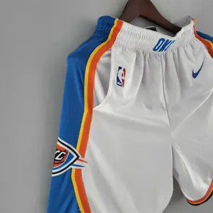 Oklahoma City Thunder NBA Shorts White 4