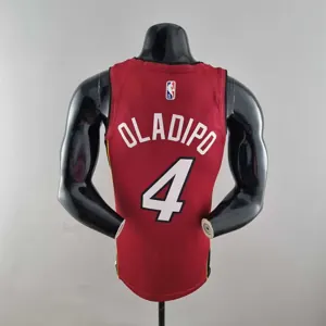 75th Anniversary Miami Heat Jordan OLADIPO#4 Burgundy NBA Jersey 8