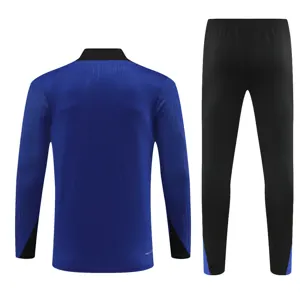 24-25 Barcelona Blue Player Long Sleeve Training Suit Football Shirts 2