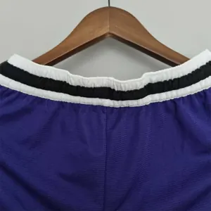 2022 Los Angeles Lakers NBA US Training Shorts Purple Black 5