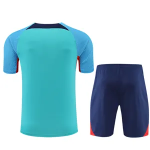 22-23 Barcelona training suit short sleeve kit blue 8