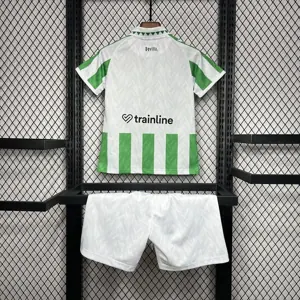 24-25 Real Betis Home Kid Kits Youth Apparels Football AAAAJersey Yupoo 1