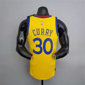 2018 Warriors#30 Chinese Dragon Robe Yellow 8