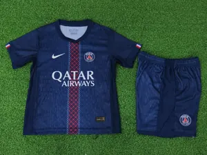 25-26 PSG Home Kid Kits Player Version Youth Apparels AAAAJersey Supplier Yupoo