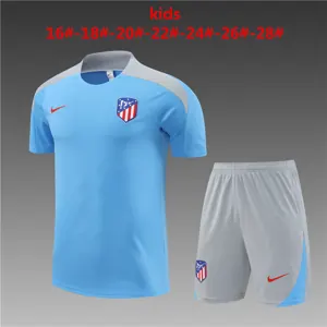24-25 Atletico Madrid Training Kids Soccer Jerseys Football Shirts-1