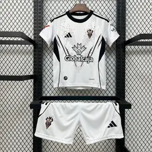 25-26 Albacete Home Kid Kits Youth Apparels Soccer AAAAJersey Yupoo
