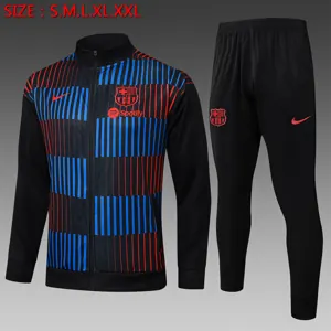 24-25 Barcelona Red&Blue Football Tracksuit Long Jacket Suits