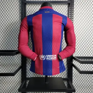 23-24 Barcelona home player version Long Sleeve 3