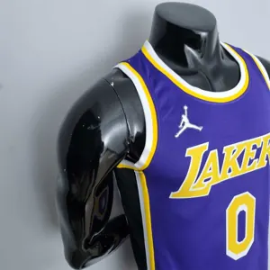 75th Anniversary Westbrook #0 Los Angeles Lakers Jordan Purple NBA Jersey 6