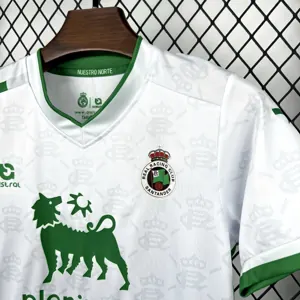 25-26 Racing de Santander Home Kids Kit Soccer T-Shirt AAAAJersey Supply Yupoo 3