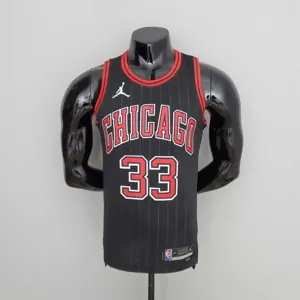 75th Anniversary Pippen#33 Bulls Flyers Black NBA Jersey