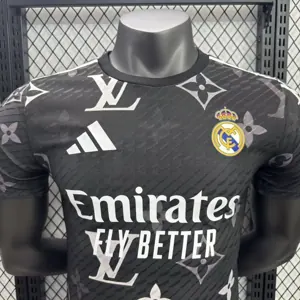 25-26 Real Madrid x LV Black Special Player Version Shirt Soccer AAAAJersey Yupoo 1
