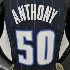 75th Anniversary Anthony#50 Orlando Magic Black NBA Jersey 2