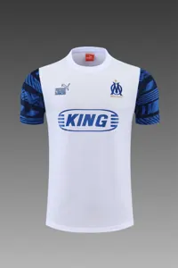 22-23 Marseille training suit short sleeve kit white blue 5