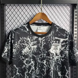 2022 Argentina black and white pre-match training suit 8