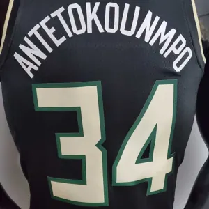 New Bucks Jordan Antetokounmpo #34 Theme Edition Black 6