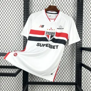 26-27 Sao Paulo Mens Home Kit Soccer Uniforms White T-Shirt AAAAJersey Dropship Yupoo