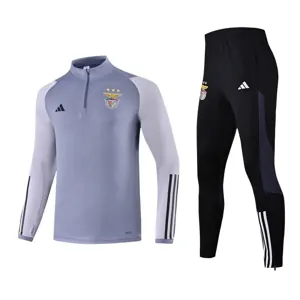23-24 Benfica Long Sleeve Kits Gray Training Suits Football Jerseys Yupoo
