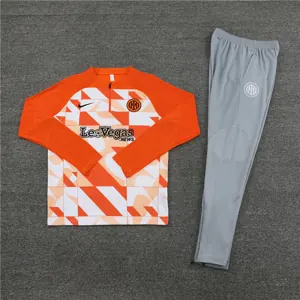23-24 Inter Milan Long Sleeve Kits Orange Zipper Training Suits Jersey Supplier Yupoo 2