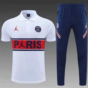Polo Jordan PSG white with red 3