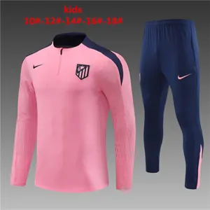 24-25 Atletico Madrid Player Kids Long Sleeve Training Suit Football Shirts