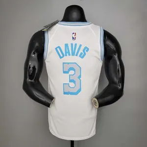 New Lakers DAVIS#3 Crew Neck Retro Limited Edition White 2