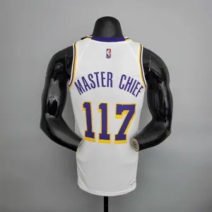 75th Anniversary master chief#117 Lakers White X-BOX Joint White 4