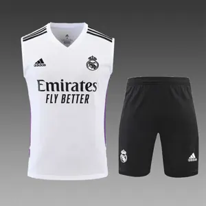 22-23 Real Madrid vest training suit kit White 16