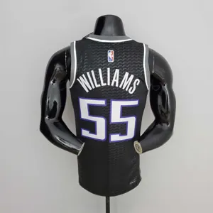 75th Anniversary Williams#55 Jordan Kings Black NBA Jersey 7