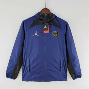 22-23 PSG Jordan blueblack Windbreaker