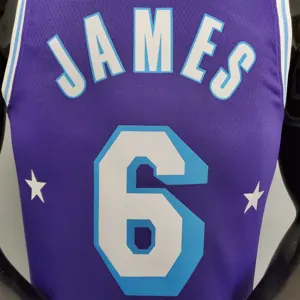2022 75th Anniversary James #6 Lakers City Edition Purple 2