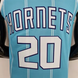 75th Anniversary Hayward #20 Charlotte Hornets Blue NBA Jersey 4