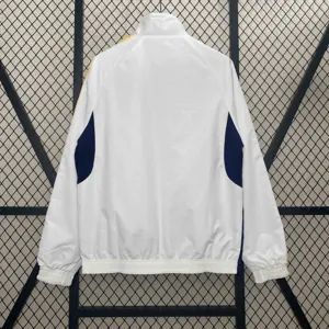 24-25 Real Madrid White&Navy Trench Coat Reversible Windbreaker Double-Sides Jacket AAAAJersey 1