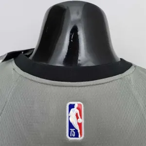 75th Anniversary Durant #7 Brooklyn Nets City Edition Gray NBA Jersey 8