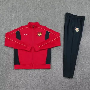 25-26 Barcelona Red Football Tracksuit Long Jacket Suits 1