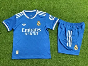 25-26 Real Madrid Third Away Player Version Kid Kits Youth Apparels AAAAJersey Dropship Yupoo