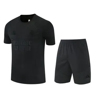 26-27 Real Madrid Aldult Kit Black Football Training Tracksuit Yupoo 5 1