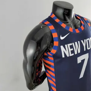 New York Knicks ANTHONY #7 Striped NBA Jersey 2