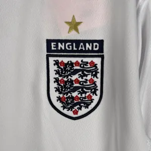 2006 Retro Long Sleeve England Home S-XXL 3