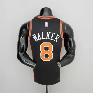 2022 Season Walker#8 Knicks Urban Edition Black NBA Jersey 3