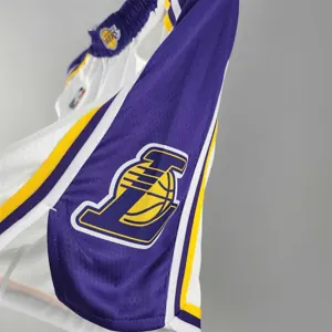 75th anniversary Los Angeles Lakers white NBA shorts 5