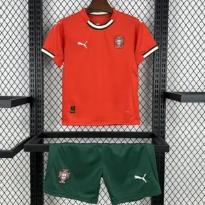 25-26 Portugal Home Kid Kits Youth Apparels Soccer AAAAJersey Yupoo 7