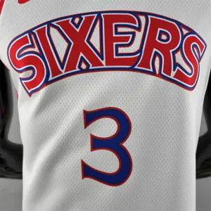 Rookie Philadelphia 76ers Iverson #3 white NBA Jersey 1